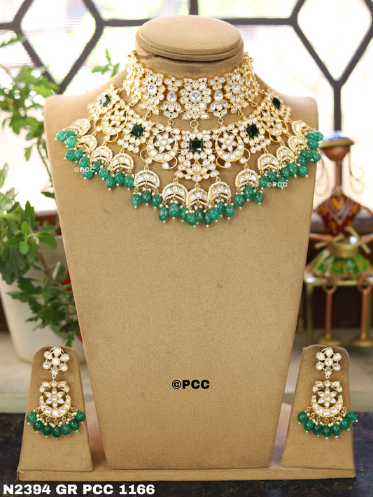 Uncut Polki Kundan Bridal Necklace Set