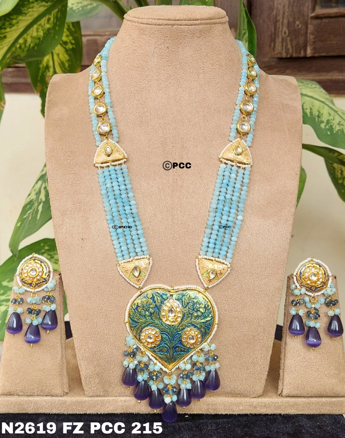 Designer Long Necklace with Earrings sets
