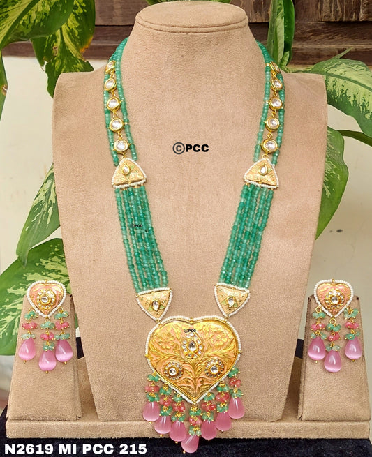 Designer Long Necklace with Earrings sets