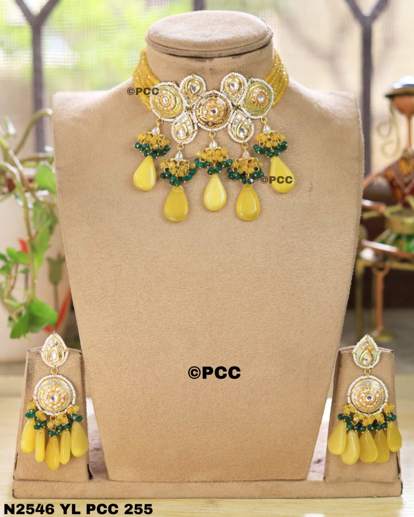 Choker Set With Jhumka Earrings- Pinkcity Craft