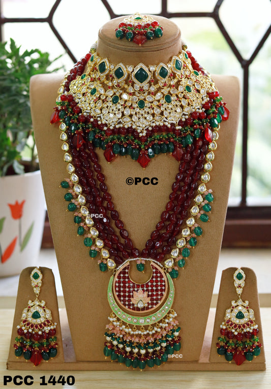 Designer traditional Necklace set with Earrings &  tikka