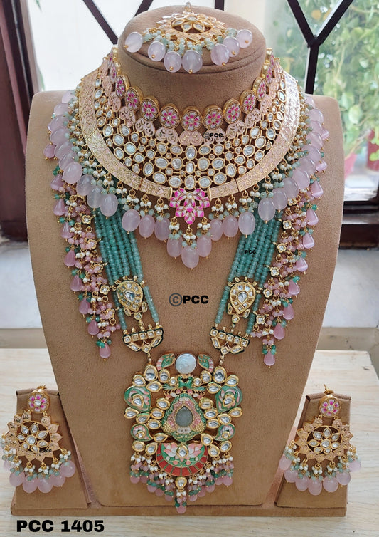 Designer Bridal set with earrings & tika