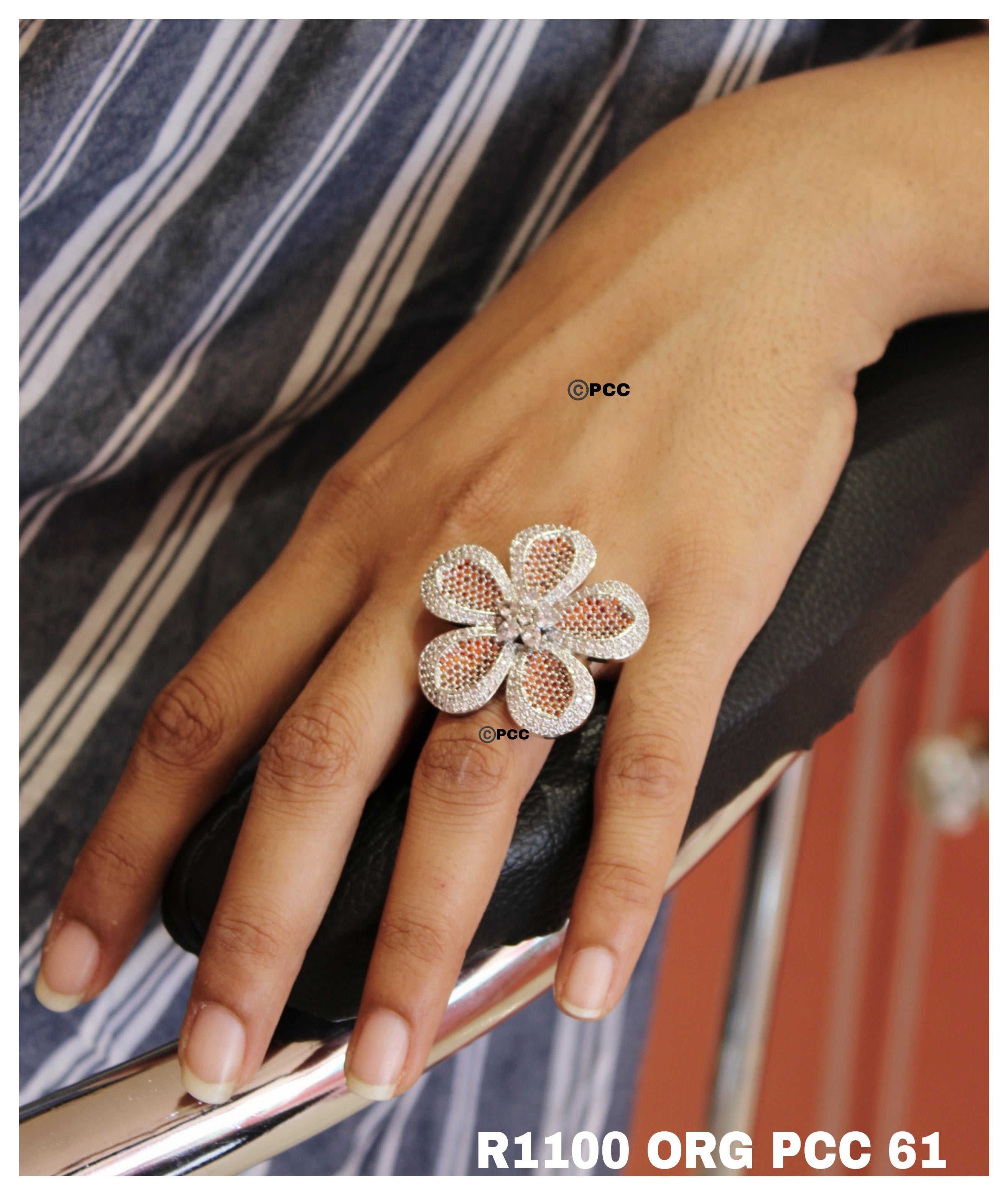 Crystal Bloom Statement Ring