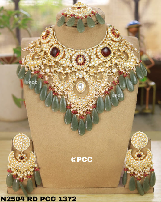 Uncut Polki Necklace set with Earrings