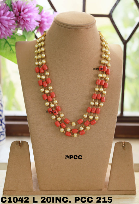 Synthetic Stone Mala Necklace for women