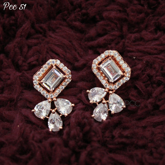 Bridal Cubic Zirconia Stud Earrings for Women