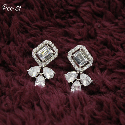 Bridal Cubic Zirconia Stud Earrings for Women
