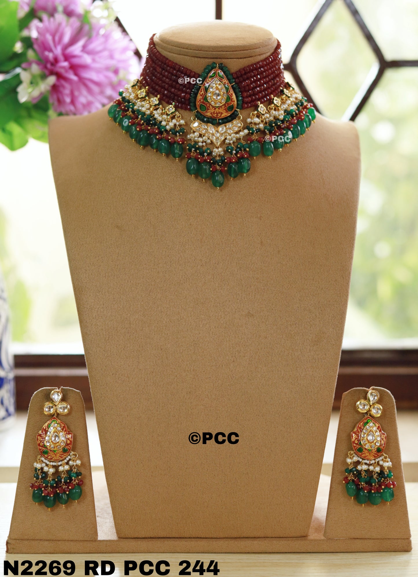 Handmade kundan Choker Necklace Set