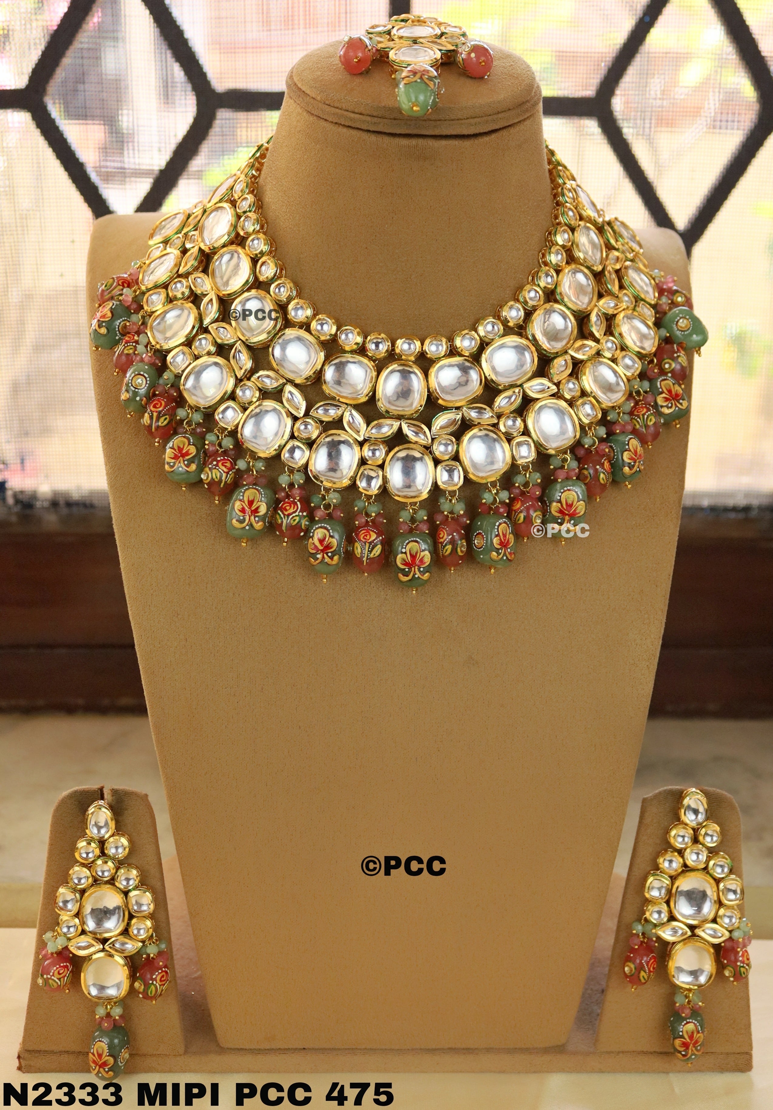 Royal Heirloom Uncut Polki Bridal Necklace Set