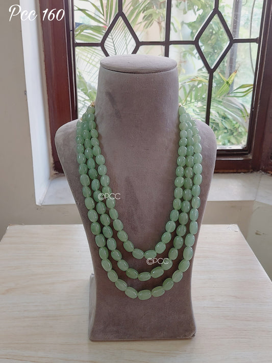 Ethereal Layers Tumble Beads Mala Necklace