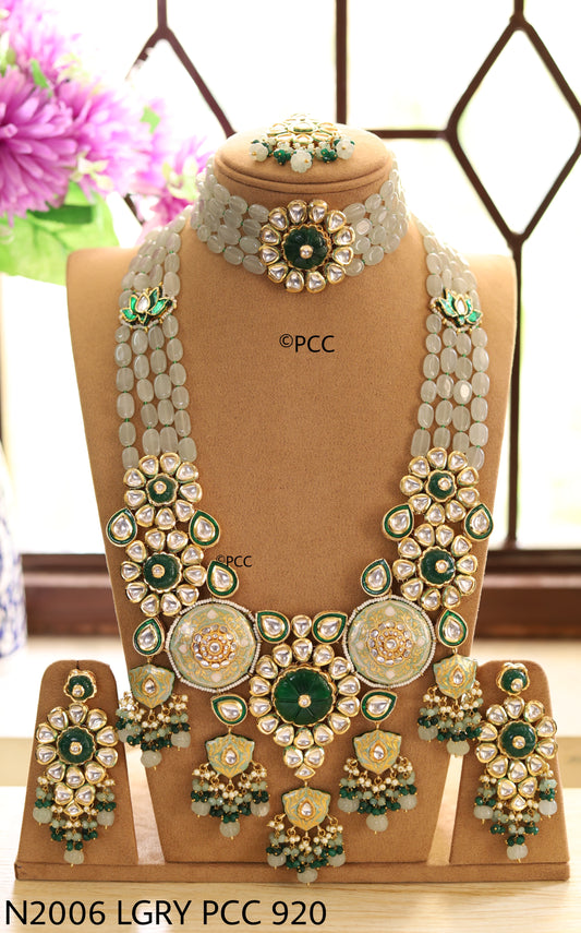 Bridal Necklace Set with Earrings Tikka