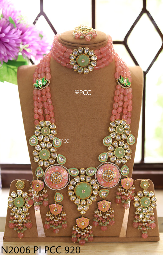 Bridal Necklace Set with Earrings Tikka