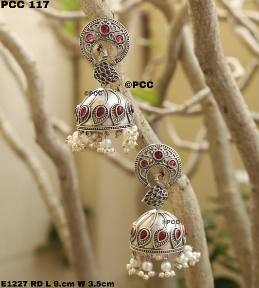 Polki Kundan Earrings Studded with Beads