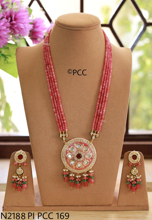 Jadau Kundan Necklace Set Handmade Jewelry