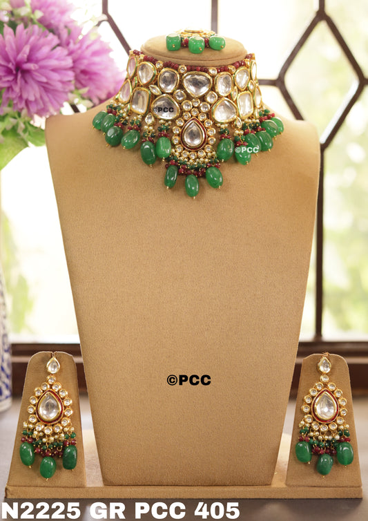 Designer  Rajasthani Kundan Choker Necklace Set  for Bride | women