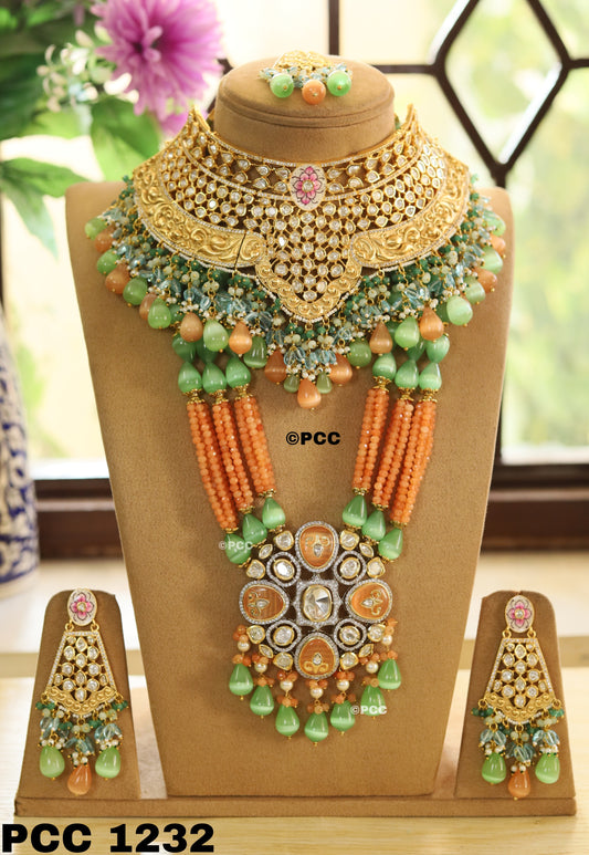 Beautiful Kundan Necklace Combo Set for Bridal
