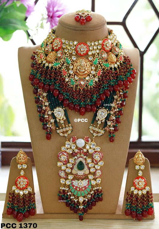 Spiritual Meenakari Kundan Bridal Jewellery Set