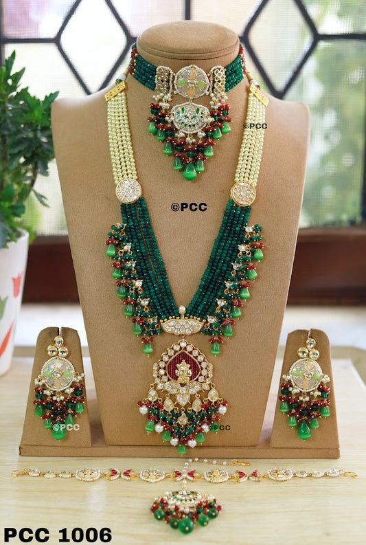 Monalisa Kundan Jhumka Style Necklace Set