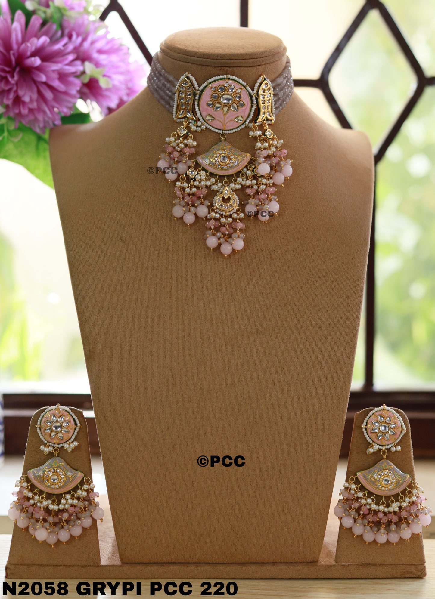 Regal Kundan Minakari Choker Necklace Set