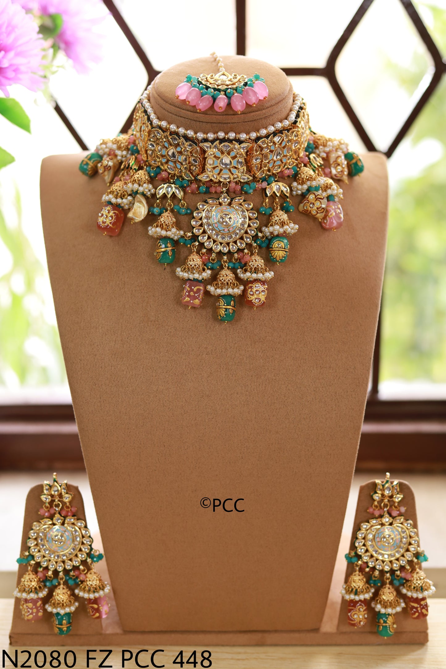 Handmade Kundan Bridal Necklace Set Traditional Rajasthani Bridal Jewelry