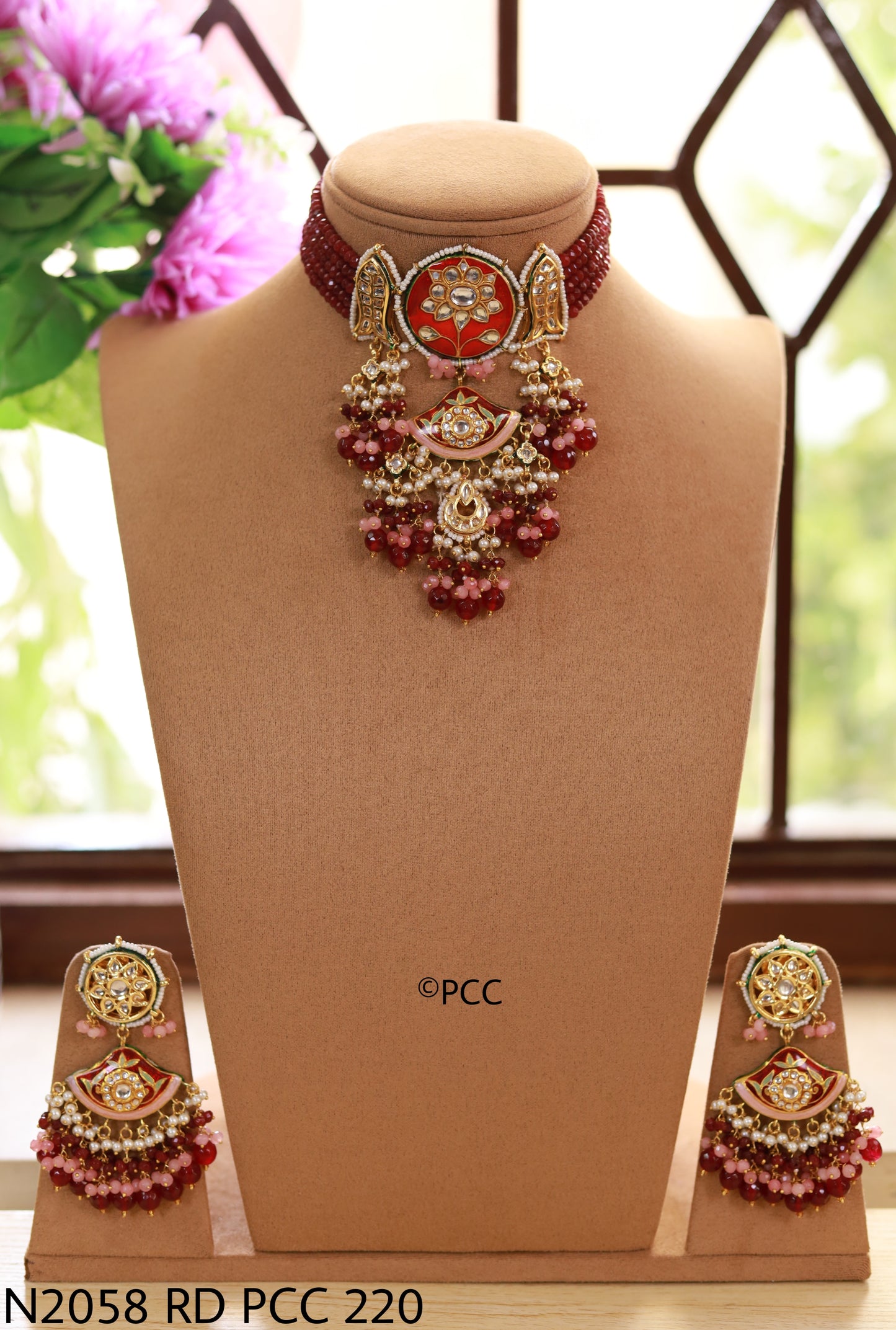 Regal Kundan Minakari Choker Necklace Set