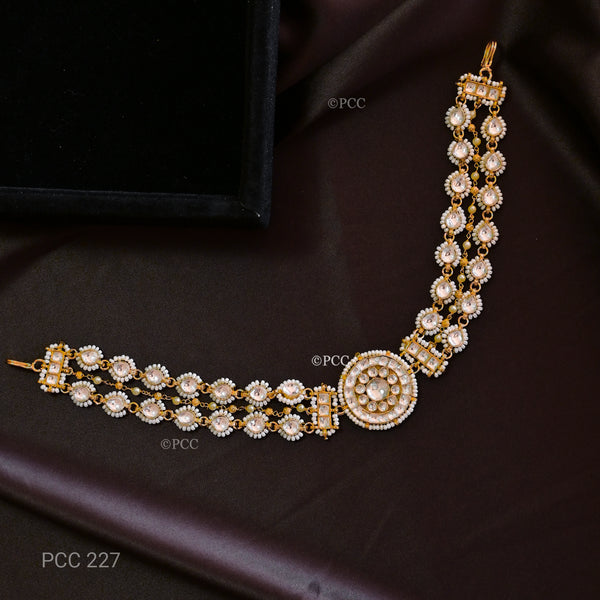 Unique And Designe Rajashvini Polkin Kundan Sheeshphool hairband