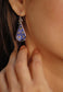 Tinsel dry flower earrings