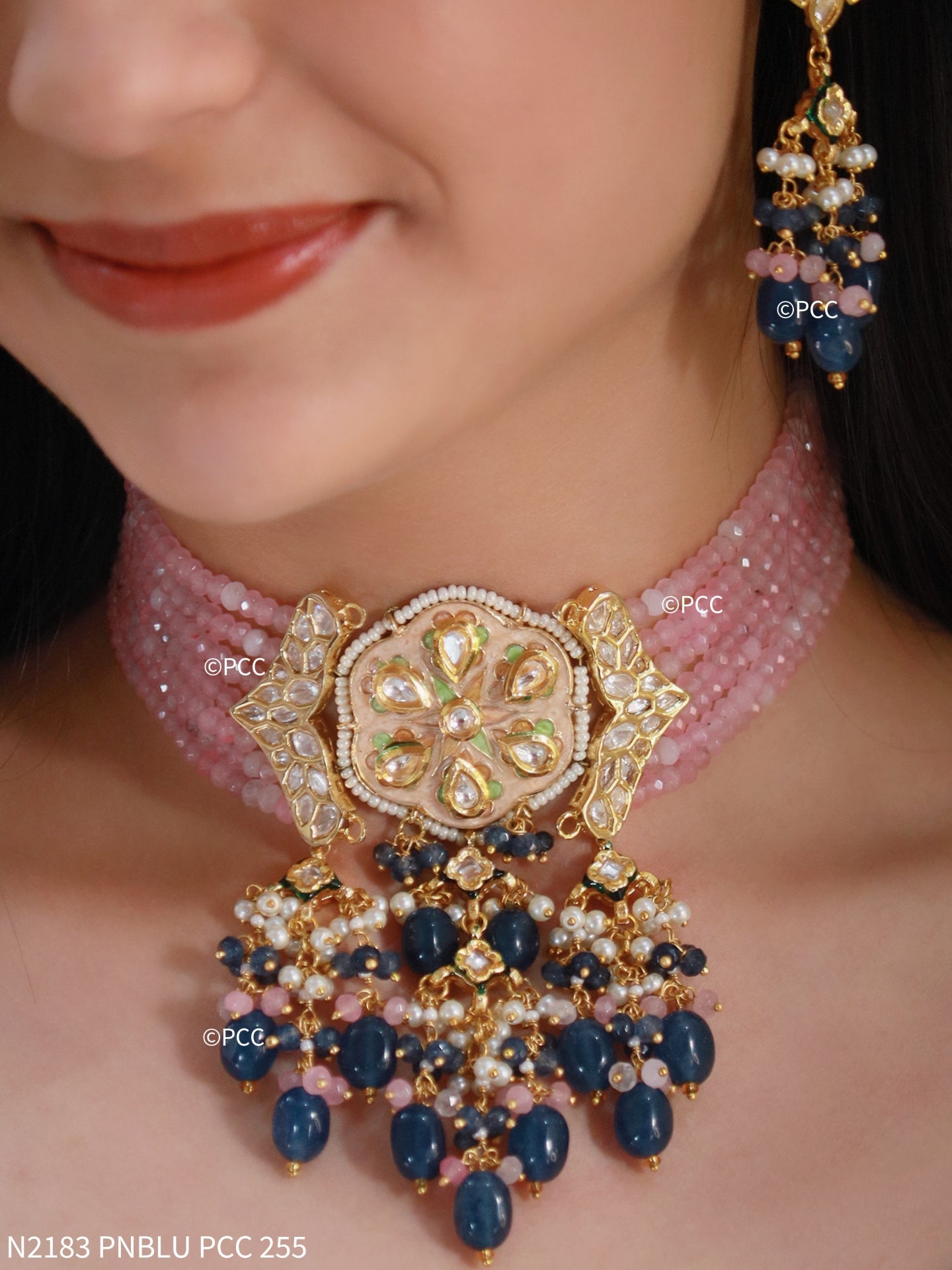 Kundan Necklace Set Handmade Rajasthani Traditional Jewelry