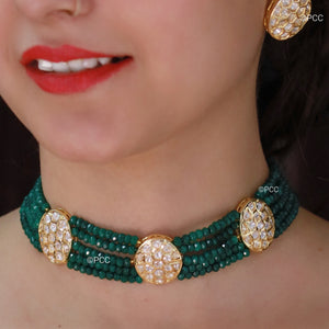 Kundan Choker Necklace Set Handmade Jewelry