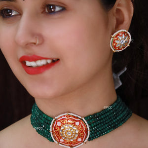 Rajasthani Kundan Choker Necklace Set