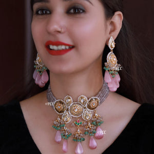 Elegance Choker Necklace with Earring sets