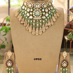 Diamonds polki kundan bridal necklace