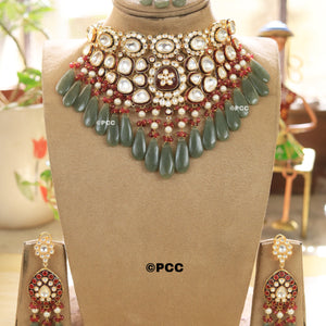 Diamonds polki kundan bridal necklace