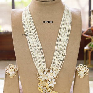 Long necklace set with Earrings