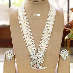 Long necklace set with Earrings