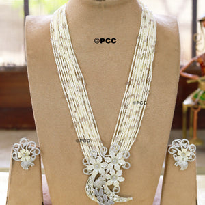 Long necklace set with Earrings