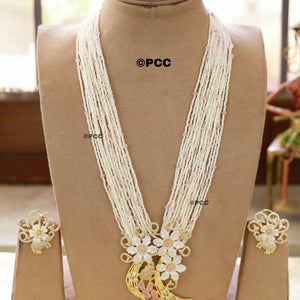 Long necklace set with Earrings