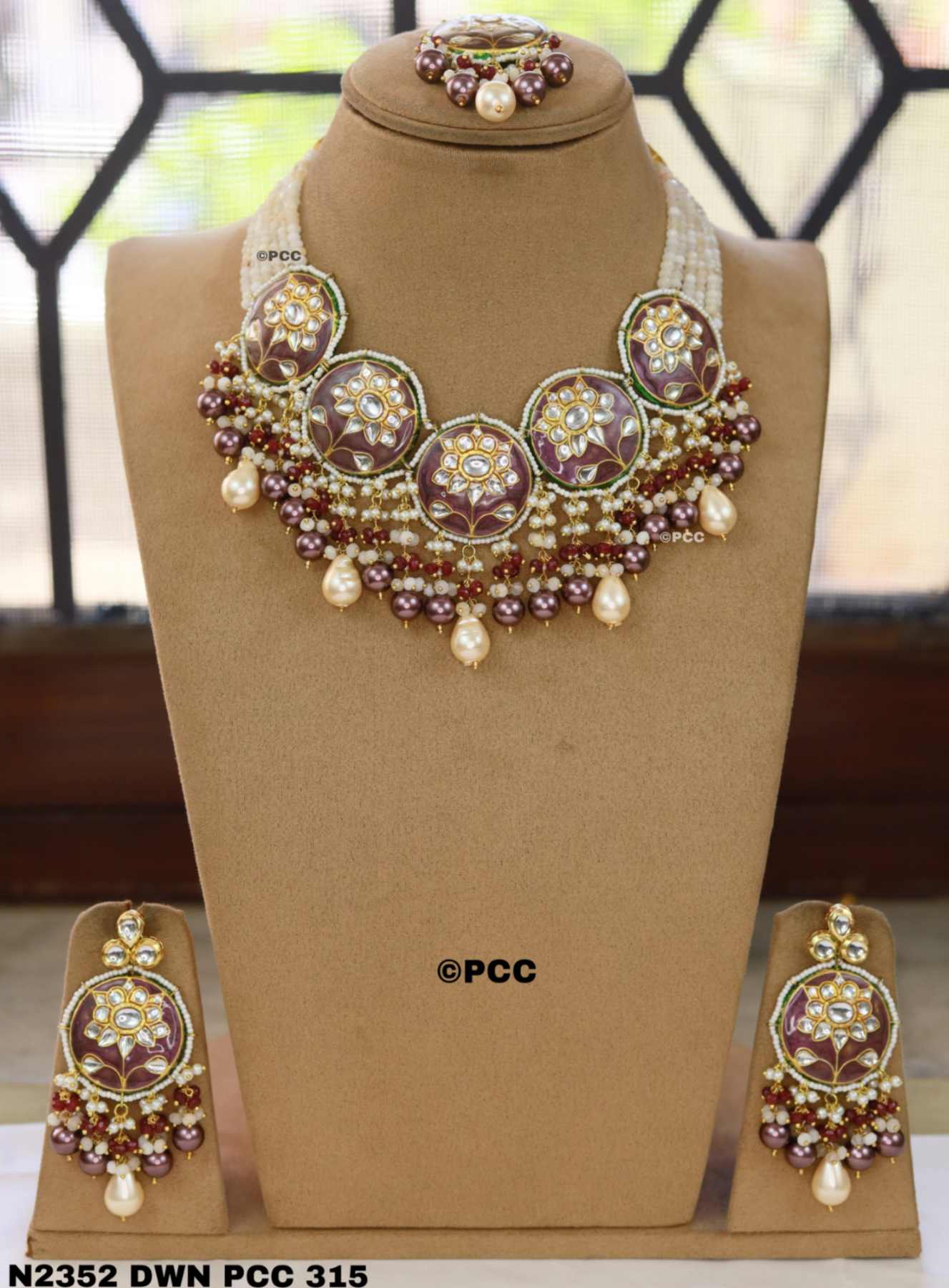 Designer Necklace set with Earrings