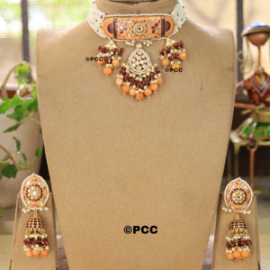 Opulent Choker Necklace with Earring set