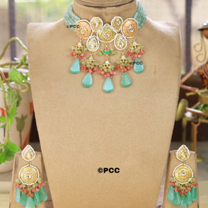 Elegance Choker Necklace with Earring sets