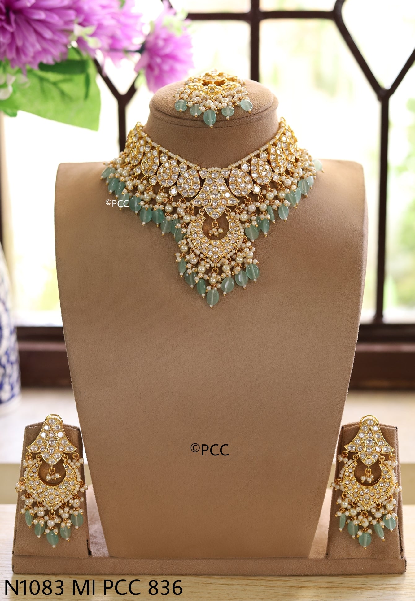 Designer Polki Kundan bridal necklace