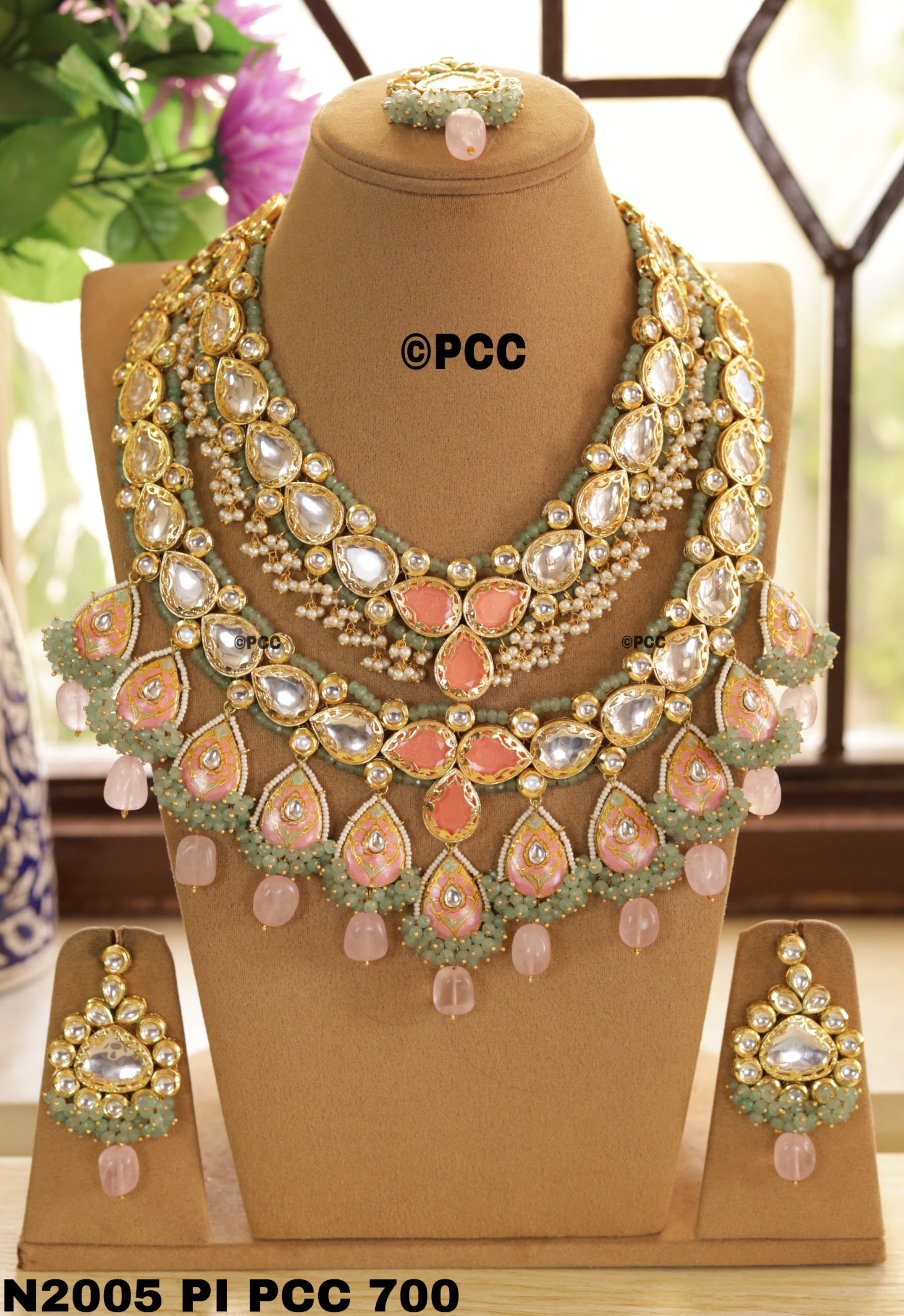 Bridal Necklace Set with Earrings & tikka