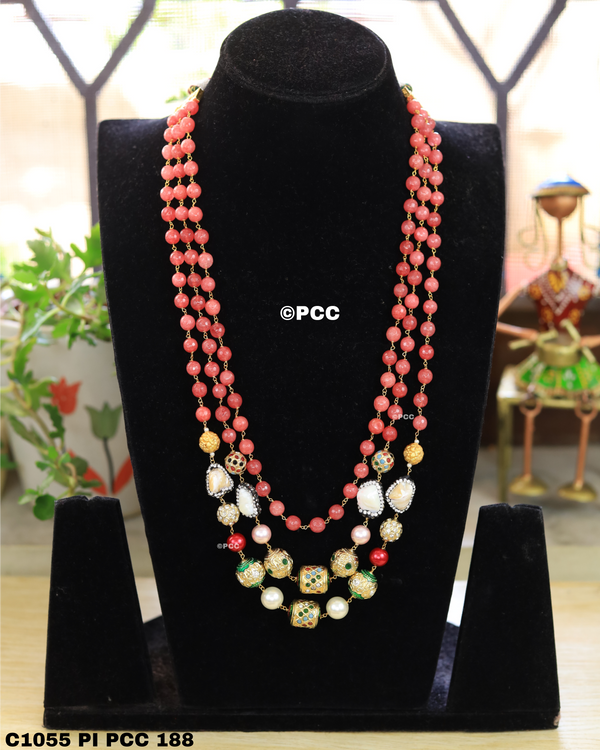 Traditional Classic Gemstone Beads Mala Necklace