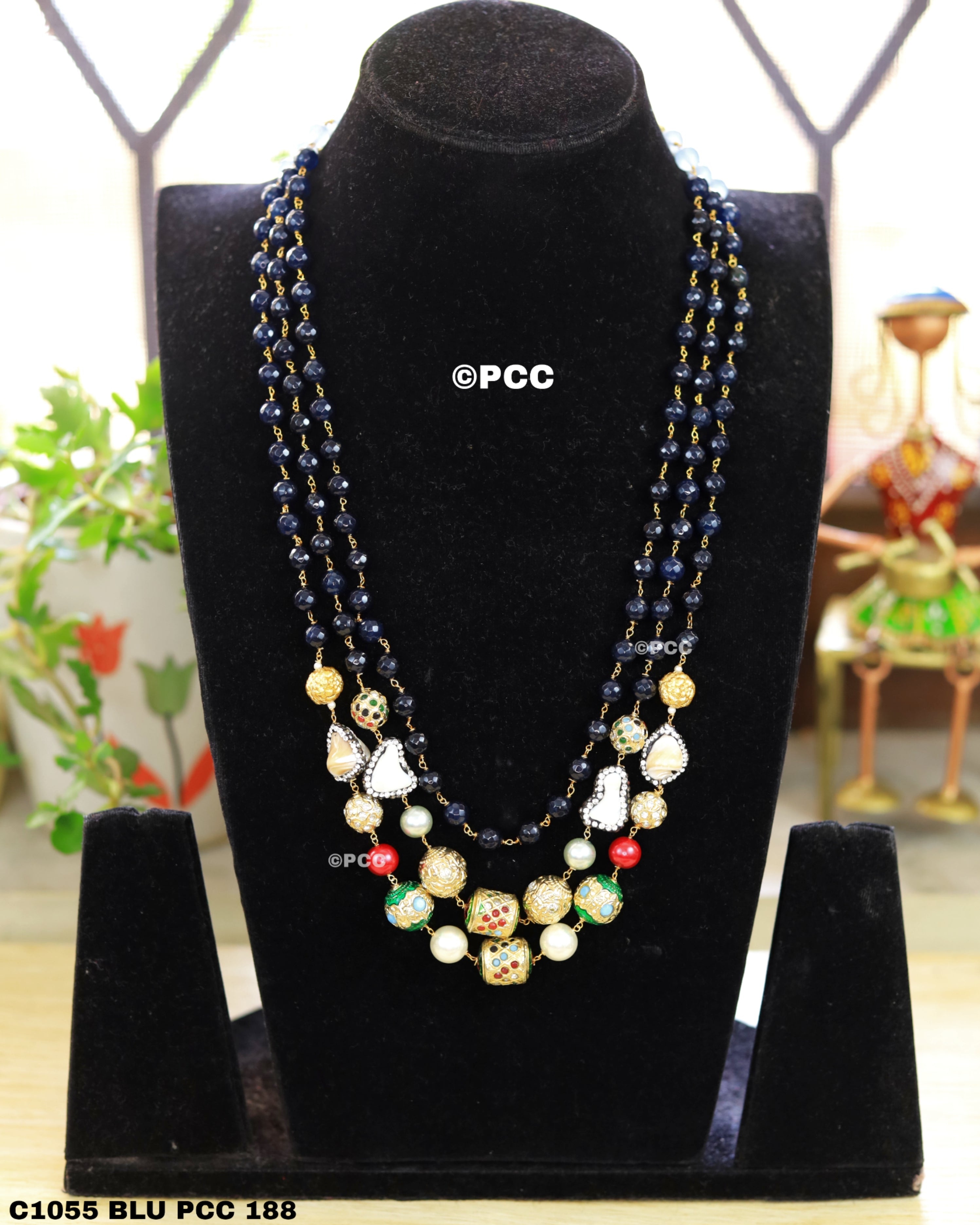 Traditional Classic Gemstone Beads Mala Necklace