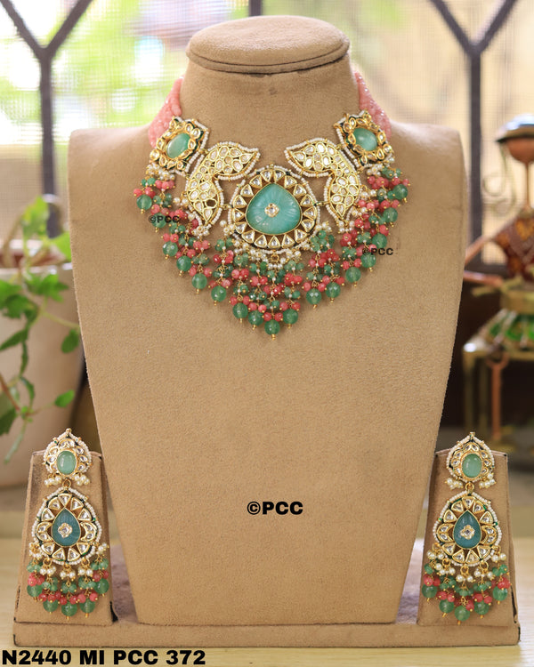 Handmade kundan Choker Necklace Set