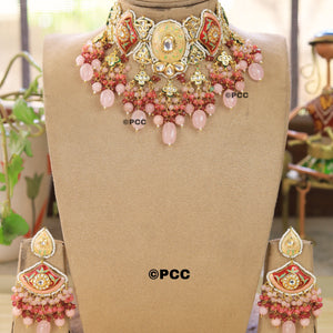 Designer kundan meenakari Necklace with Earring set