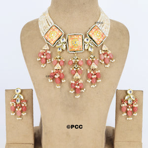 Heritage Treasures Rajasthani Traditional Kundan Necklace Set