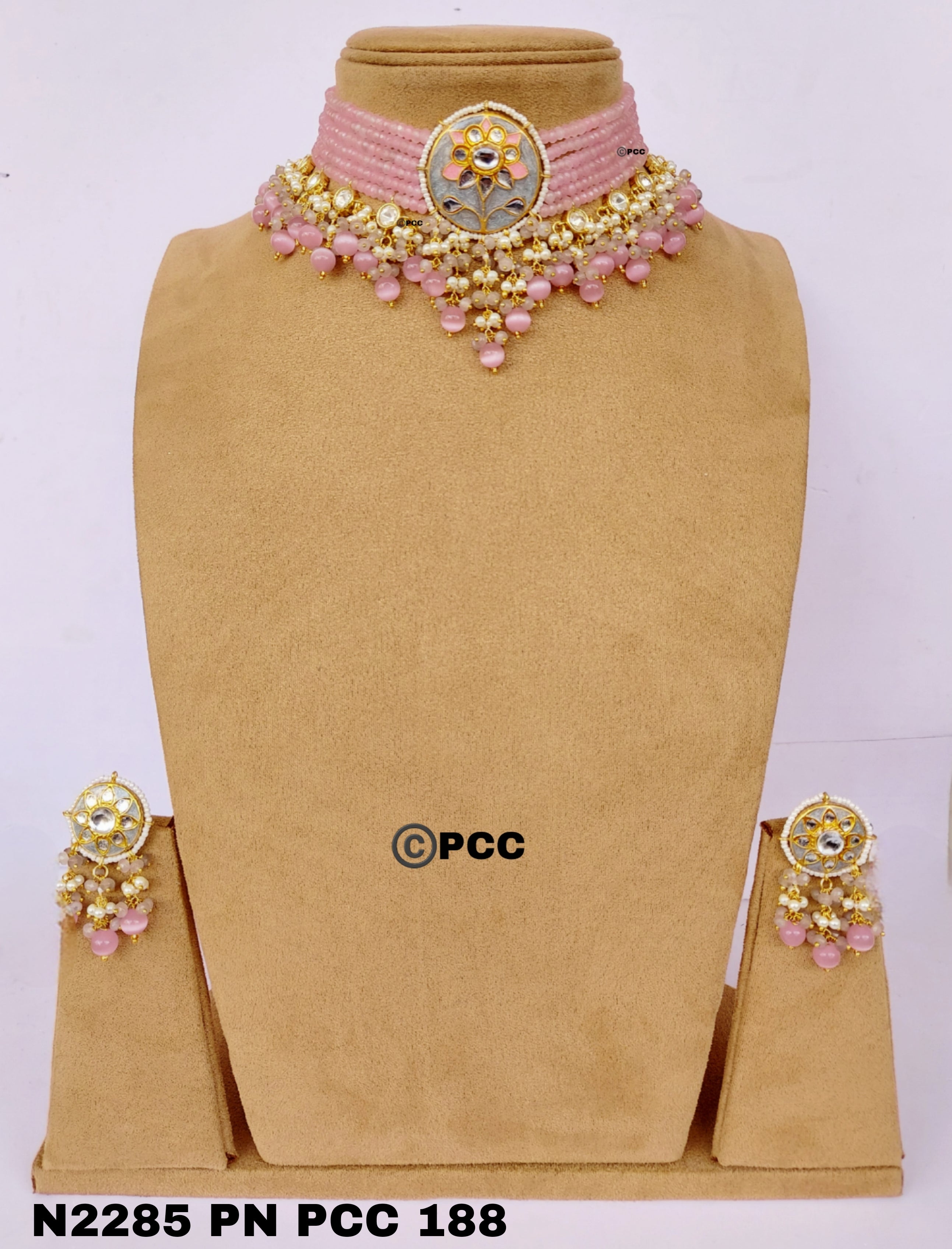 Choker Necklace with Earring set
