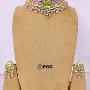 Glamorous Choker Necklace with Earring set