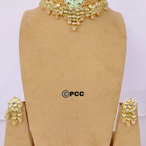 Glamorous Choker Necklace with Earring set